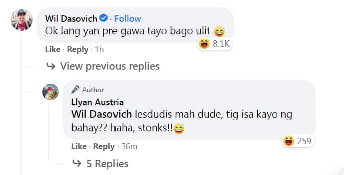 Wil Dasovich to architect Oliver Austria’s ‘sinayang’ post: “gawa tayo bago ulit”