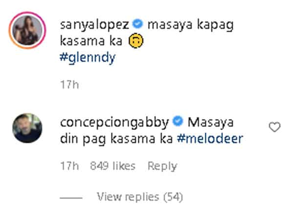 Sanya Lopez, Gabby Concepcion's "masaya pag kasama" exchange on IG goes viral