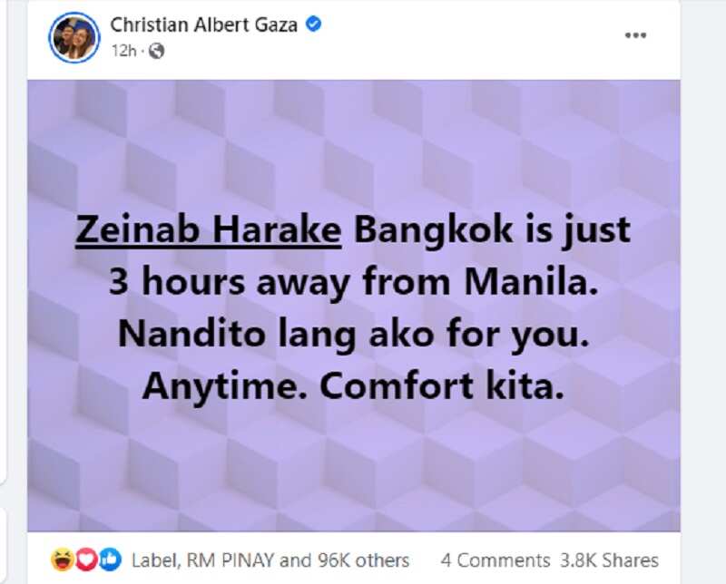 Xian Gaza, inaya si Zeinab Harake sa Thailand: “Bangkok is 3 hours away from Manila”