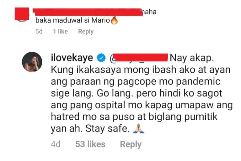 Kakai, rumesbak sa nagsabing baka masuka si Mario Maurer sa daring pic niya