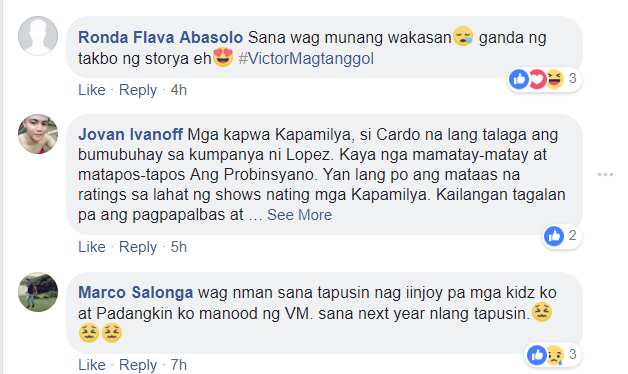 Screenshot of comments on Facebook post by PEP.ph