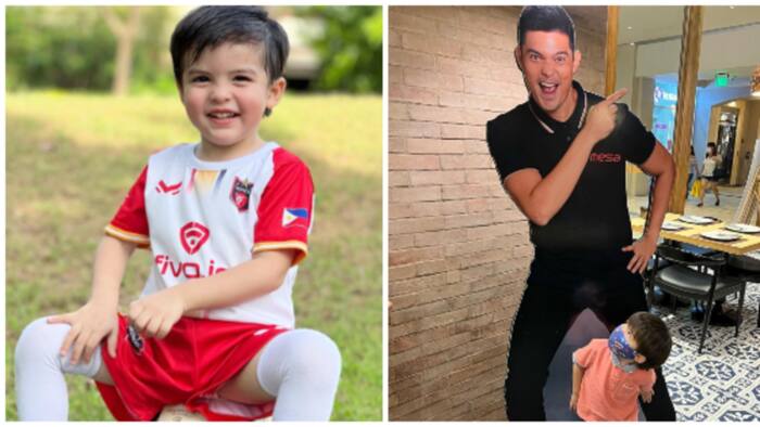 Dingdong Dantes shares cute photo of Sixto staring at his standee