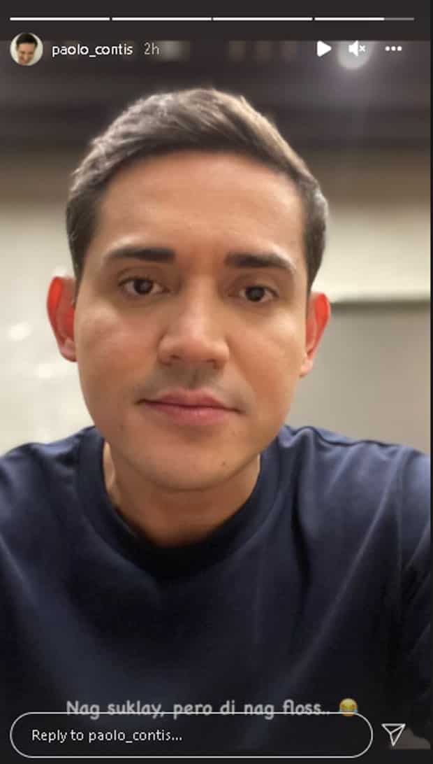 Paolo Contis posts about "floss" two days after Yen Santos asks on IG, "Do you floss though?"