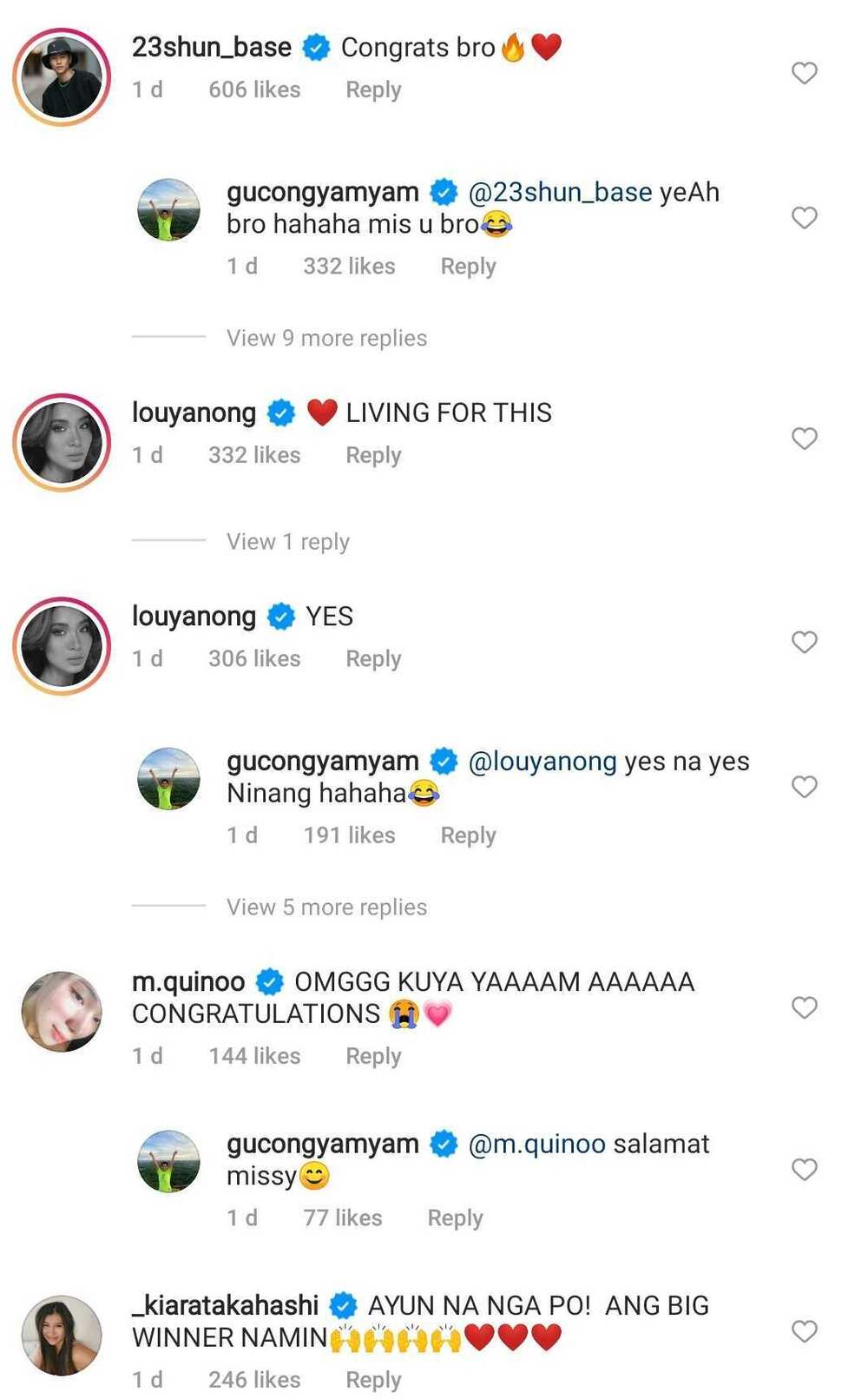 Lou Yanong, Fumiya Sankai, other celebs react to Yamyam Gucong's engagement: "living for this"