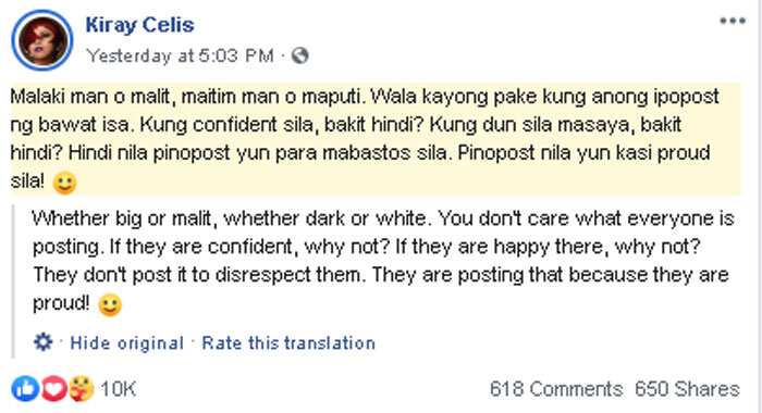 Wala kayong pake! Kiray Celis fires back at netizens who bashed her swimsuit photos