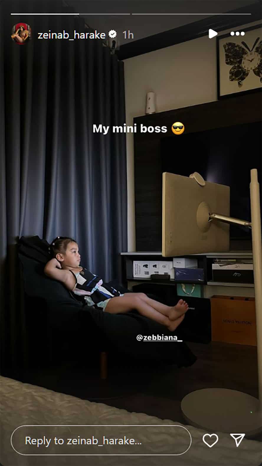 Zeinab Harake, nag-post ng nakatutuwang pic ni Bia: "My mini boss"