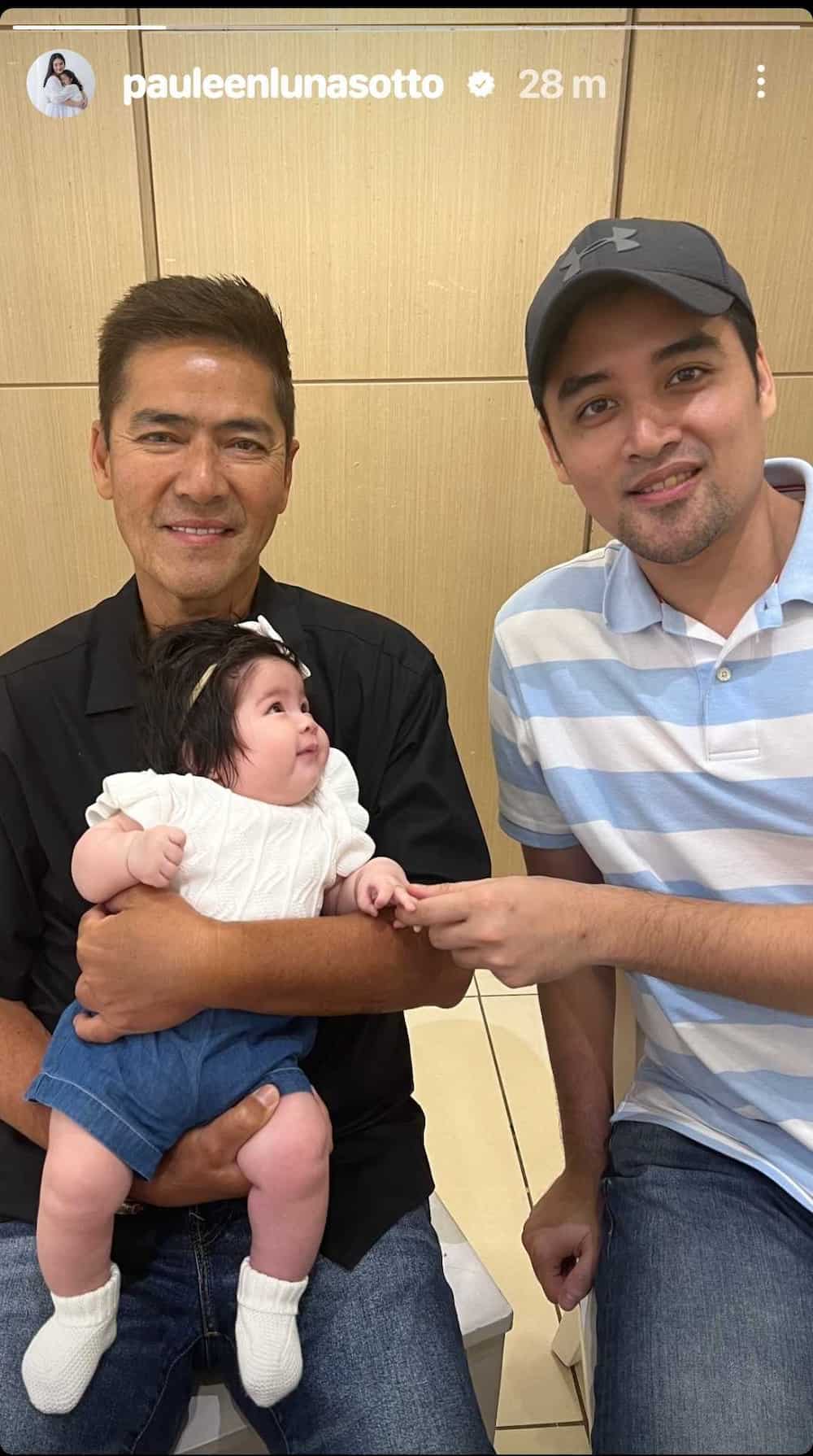 Pauleen Luna shares lovely snap of Vic Sotto, Baby Mochi with Vico Sotto