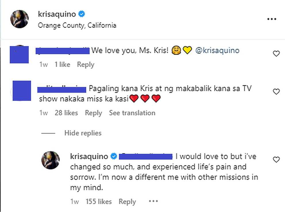 Kris Aquino sa pagbabalik TV: "I’m now a different me with other missions in my mind"