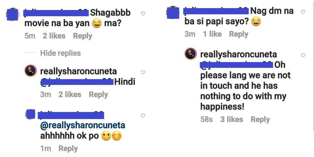 Sharon Cuneta kinontra ang netizen na iniuugnay ang “happiness” niya kay Gabby Concepcion