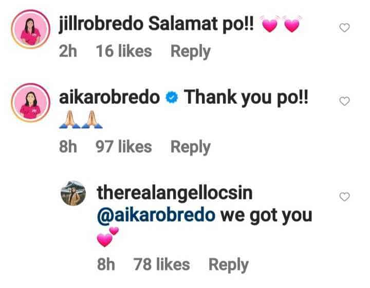 Angel Locsin, pinasalamatan ng mga anak ni VP Leni na sina Aika, Jill Robredo