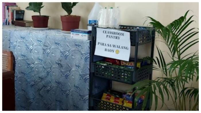 Teacher sa Laguna, naglagay ng 'classroom pantry' para sa mga batang walang baon