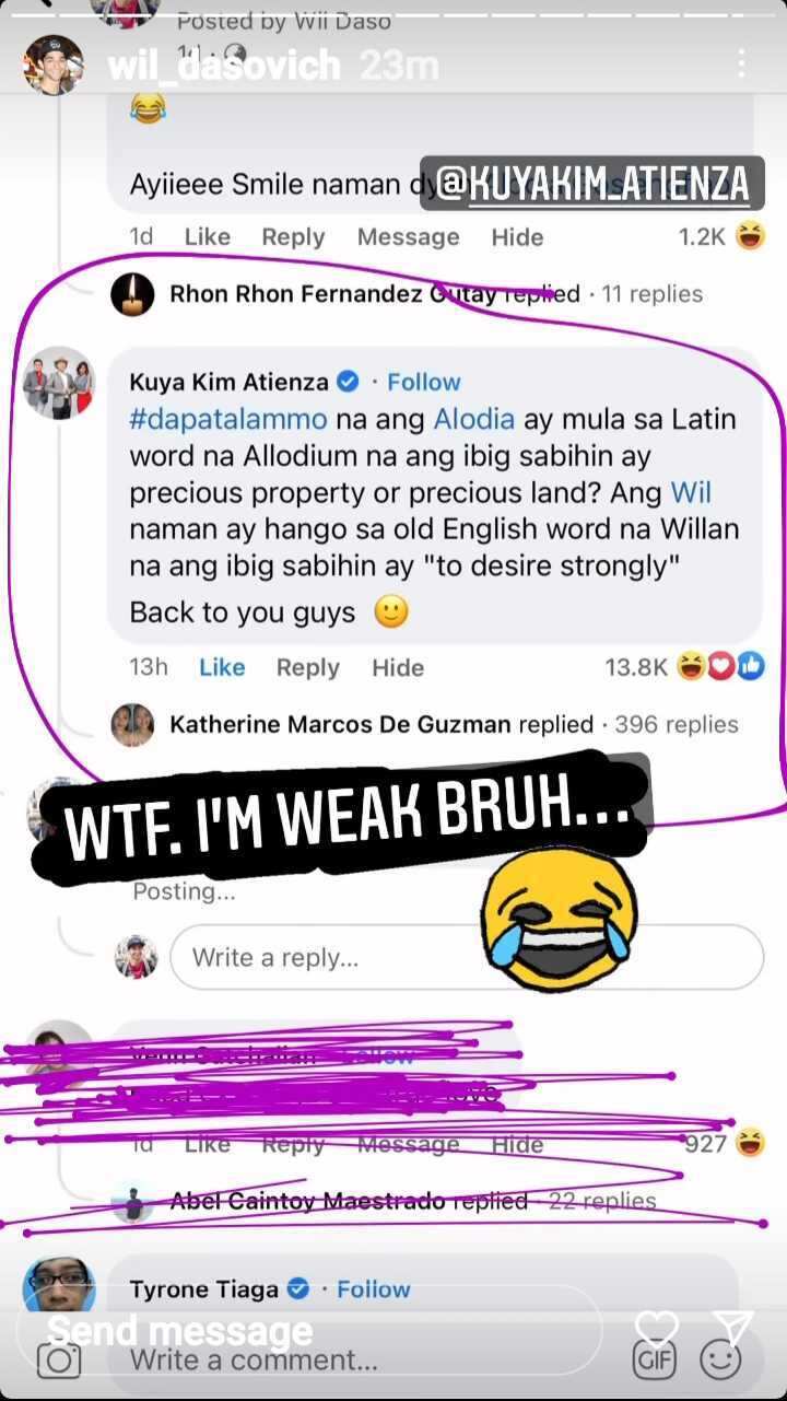 Wil Dasovich, natawa sa comment ni Kuya Kim Atienza ukol sa pinagmulan ng pangalang “Alodia” at “Wil”