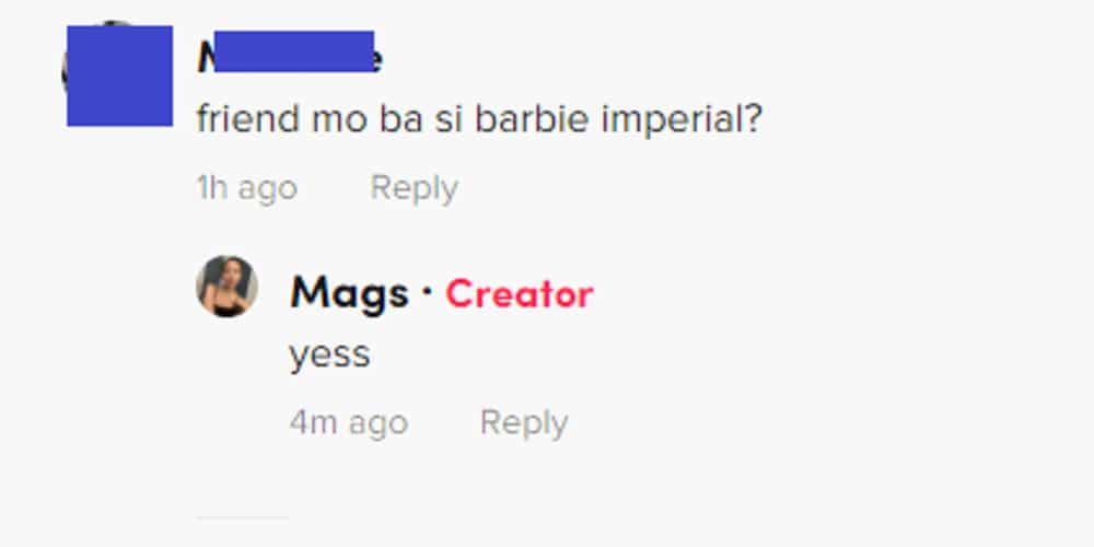 Daniel Padilla's sister responds to netizen who asked if Barbie Imperial is her friend: "yes"