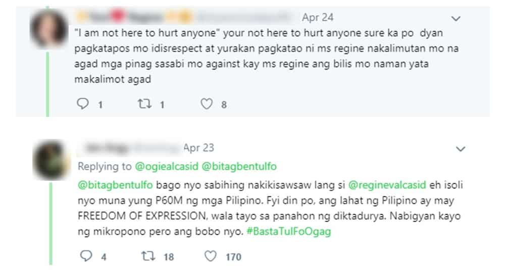 Ben Tulfo receives heavy criticism from Regine Velasquez & Ogie Alcasid’s fans