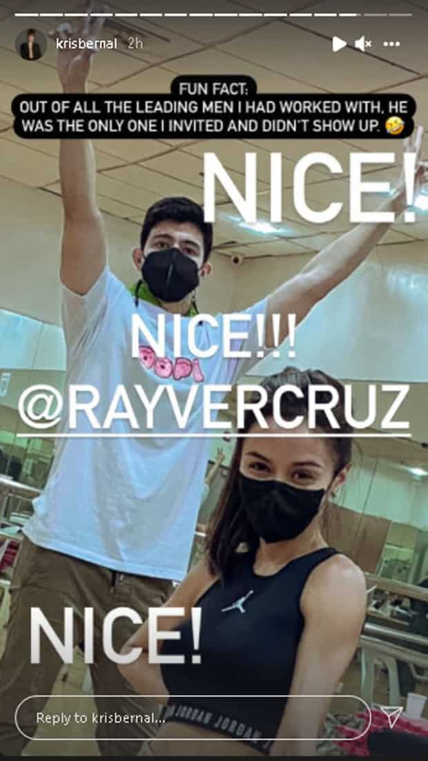 Kris Bernal, pabirong pinaringgan si Rayver Cruz dahil inimbitahan pero hindi dumalo sa kasal: "Nice!"