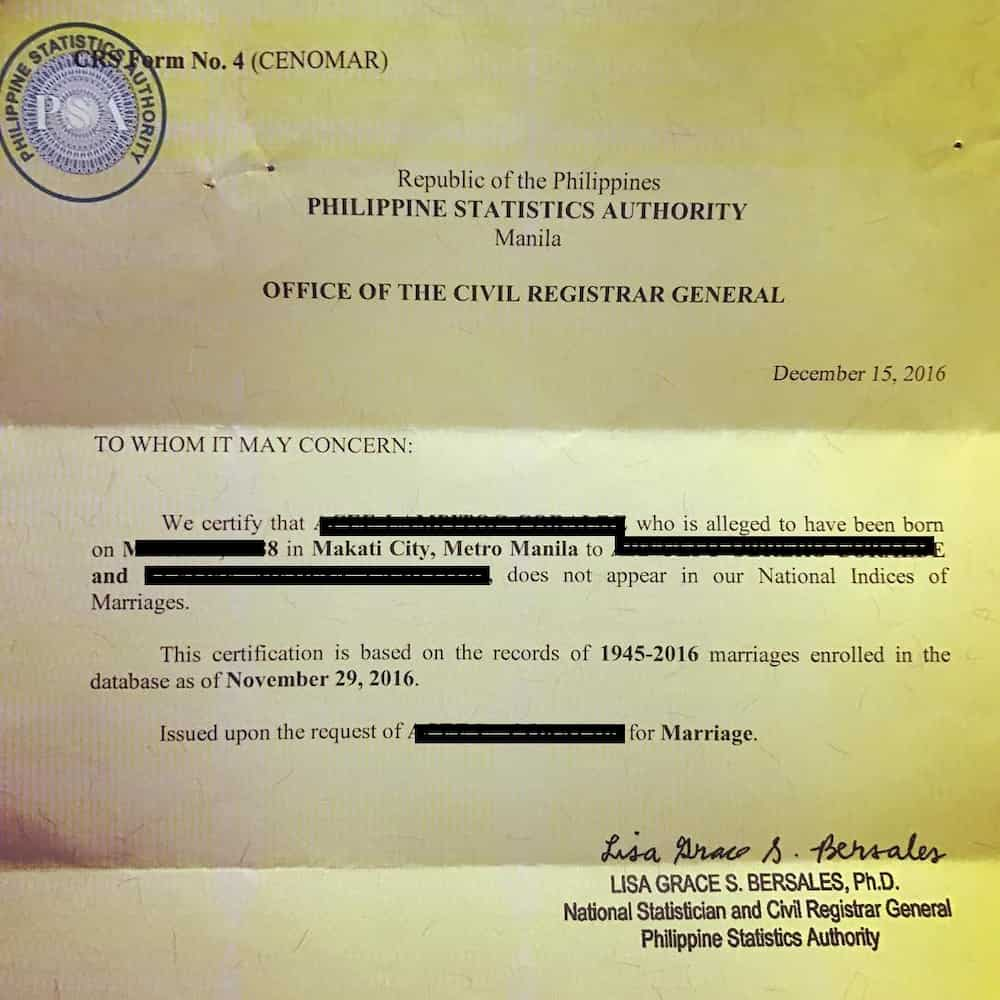 Nso Birth Certificate Example Of  official approval Letter For  