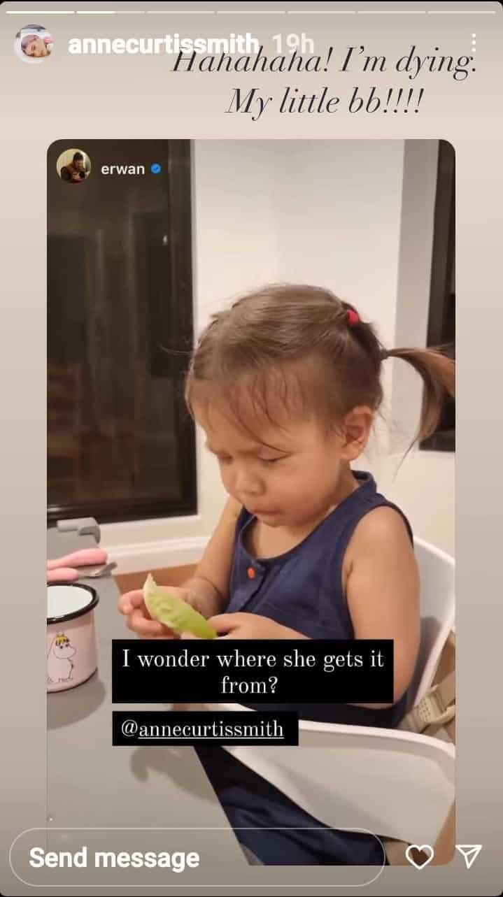 Video ni baby Dahlia Heussaff na naaasiman sa kinakain niyang lettuce, kinagiliwan