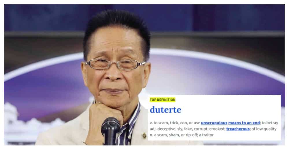 Malacañang, naglabas ng pahayag ukol sa "Duterte" sa isang online dictionary