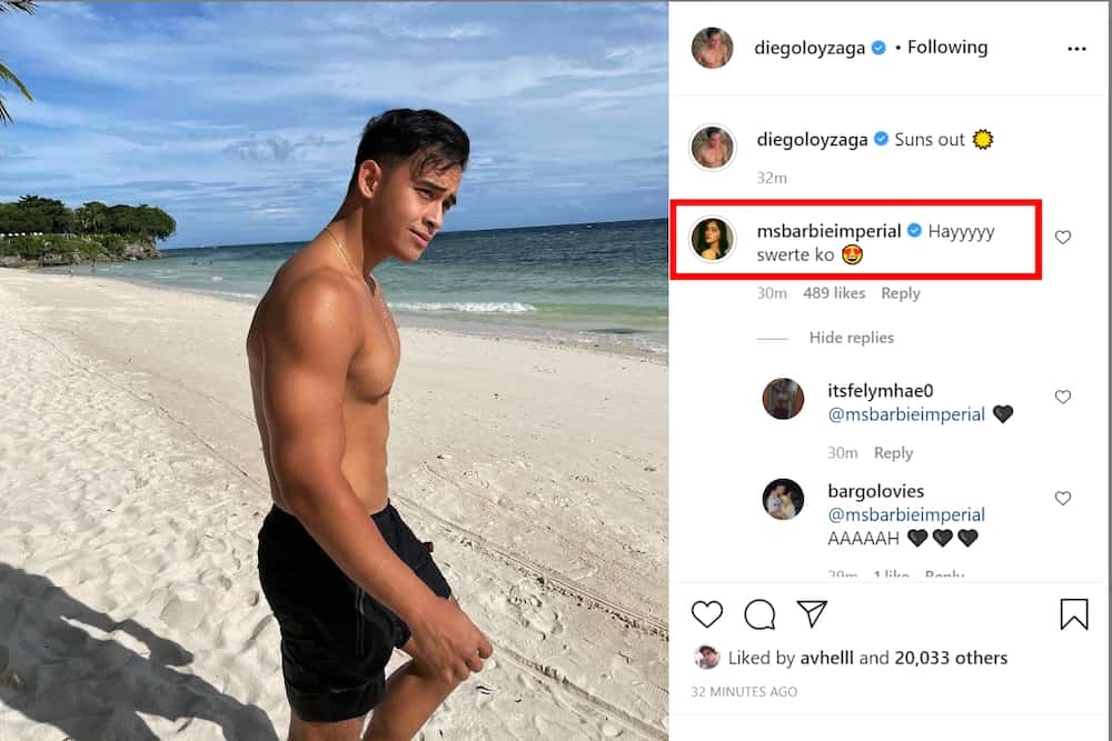 Diego Loyzaga at Barbie Imperial, kinakiligan dahil sa kanilang sagutan sa social media