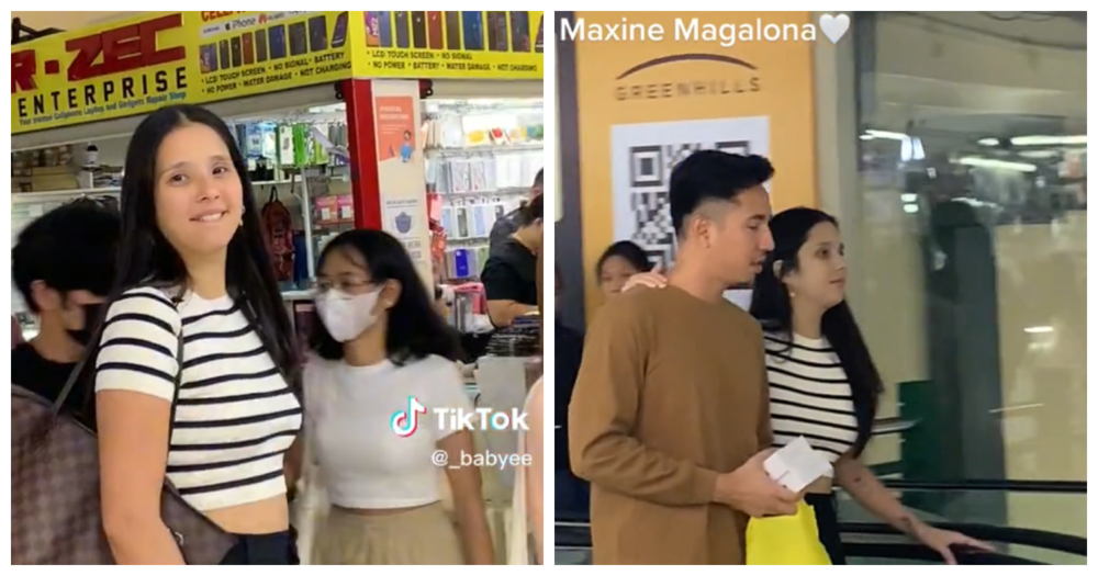Maxene Magalona greets some fans in a mall while walking with rumored boyfriend (@_babyee) Maxene Magalona greets some fans in a mall while walking with rumored boyfriend (@_babyee)