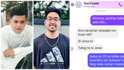 Vince Flores, muling nag-react sa pag-chat ni Rob Moya kay Toni Fowler: "chat pa"