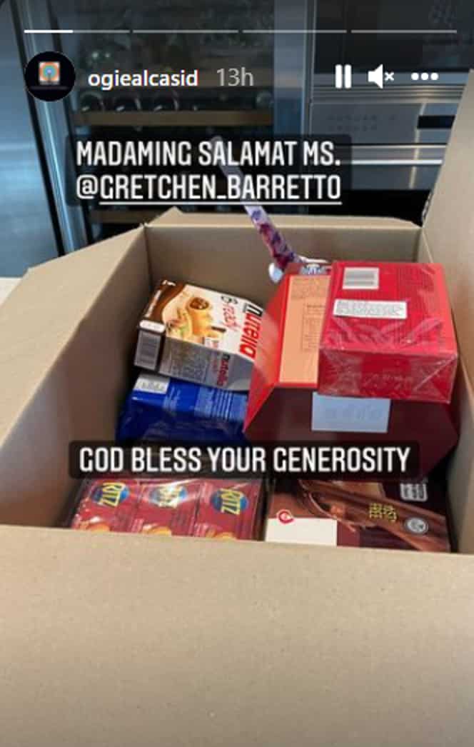 Ogie Alcasid thanks Gretchen Barretto for the goodies he received from her