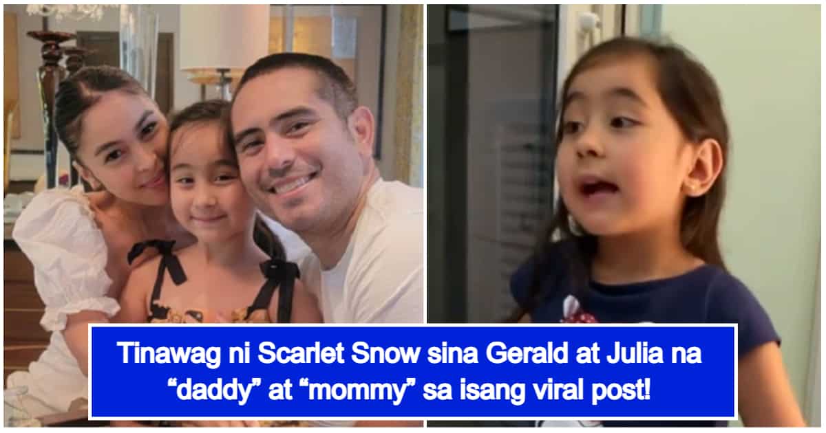 Scarlet Snow Belo calls Gerald Anderson, Julia Barretto her “daddy and ...