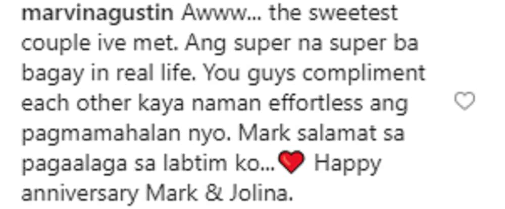 Marvin Agustin has a message for Jolina Magdangal and husband Mark Escueta on their 7th wedding anniversary
