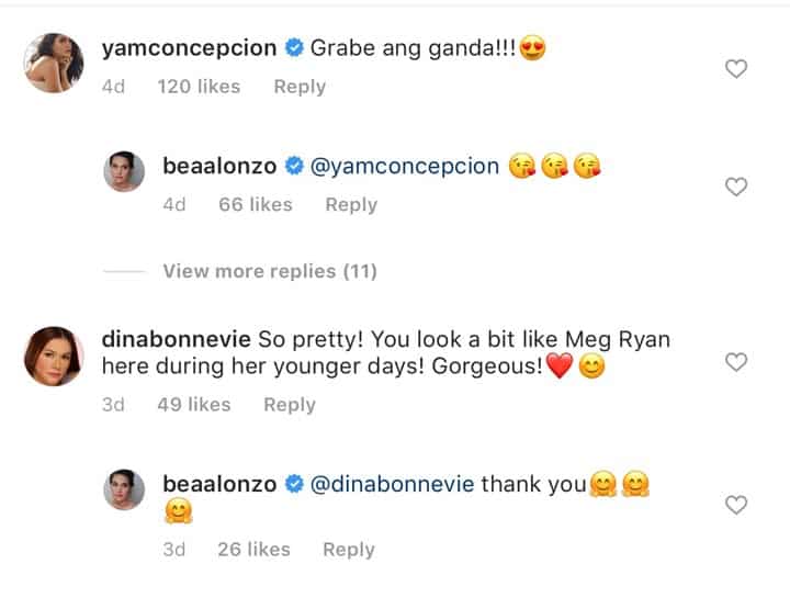 Dina Bonnevie reacts to Bea Alonzo's IG post