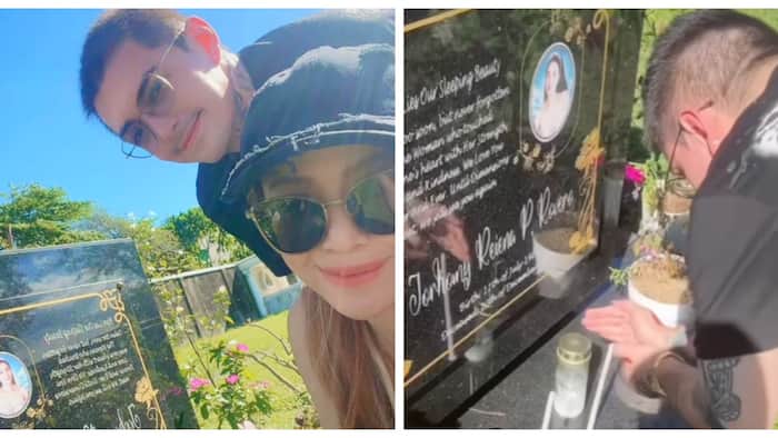 Andrew Schimmer & his girlfriend visit his late wife’s grave on New Year’s Day