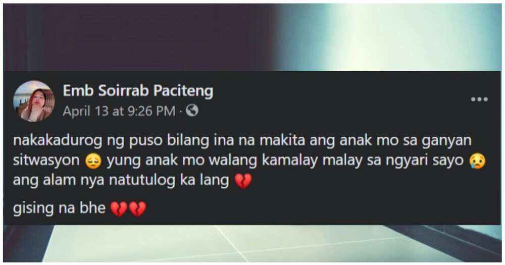 Batang tila naglalambing pa sa inang pumanaw na, umantig sa puso ng netizens Batang tila naglalambing pa sa inang pumanaw na, umantig sa puso ng netizens