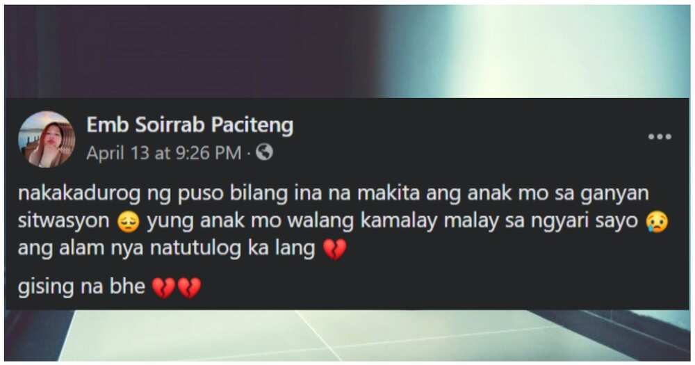 Batang tila naglalambing pa sa inang pumanaw na, umantig sa puso ng netizens