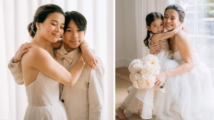LJ Reyes’ lovely photos with kids Aki and Summer on her wedding day warm netizens’ hearts
