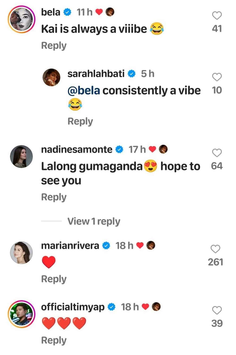 Celebrities positively react to Sarah Lahbati’s January recap post