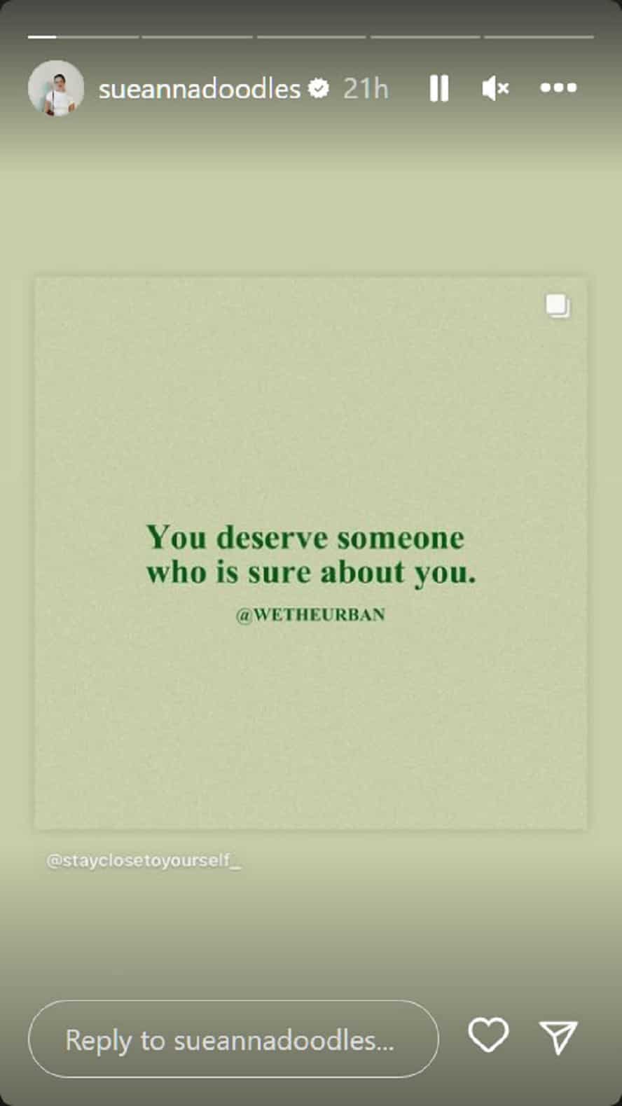 Sue Ramirez, cryptic post niya sa social media, usap-usapan: “You deserve someone who is sure about you”