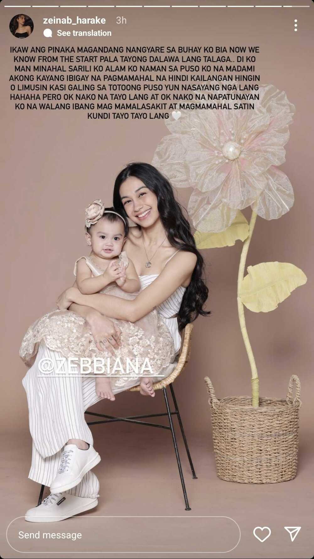 Zeinab Harake pens emotional message for daughter Bia amid Skusta Clee's viral interview Zeinab Harake pens emotional message for daughter Bia amid Skusta Clee's viral interview