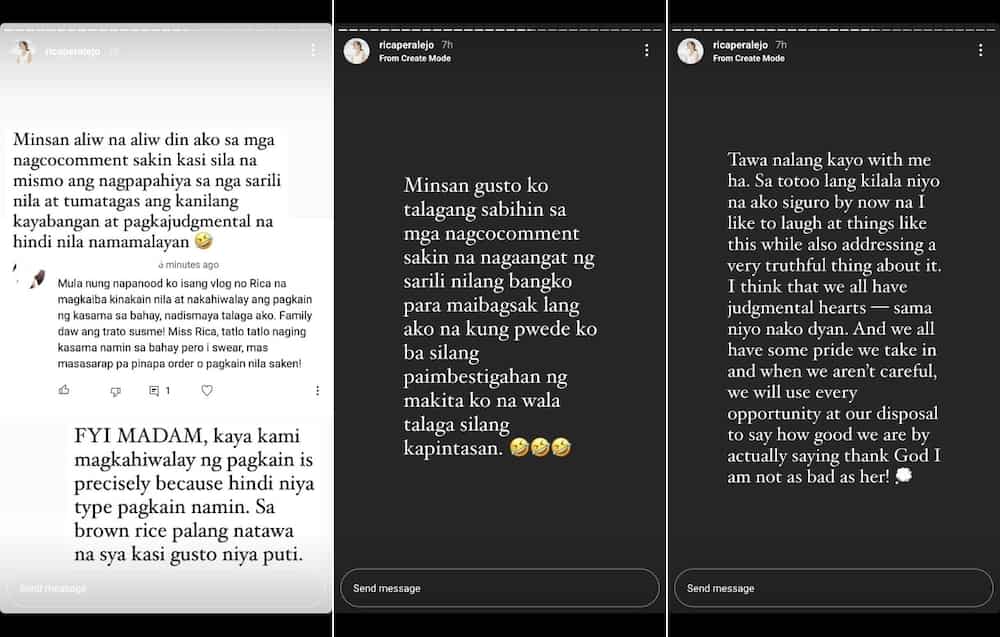 Rica Peralejo, sinupalpal ang netizen na pumuna sa kinakain ng kasambahay nila Rica Peralejo, sinupalpal ang netizen na pumuna sa kinakain ng kasambahay nila
