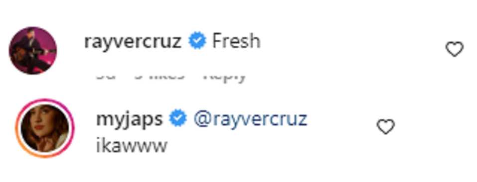 Rayver Cruz reacts to Julie Anne San Jose's lovely photo: "fresh"