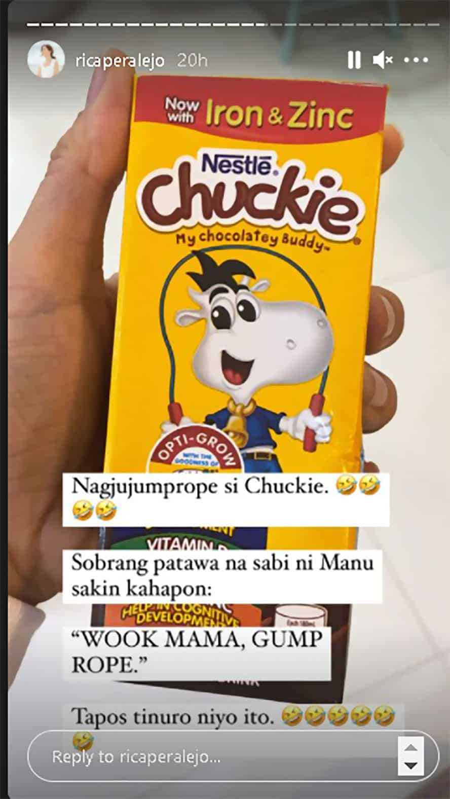 Rica Peralejo, nawindang nang malamang nagja-jumprope din pala si Chuckie: “Wook Mama!”