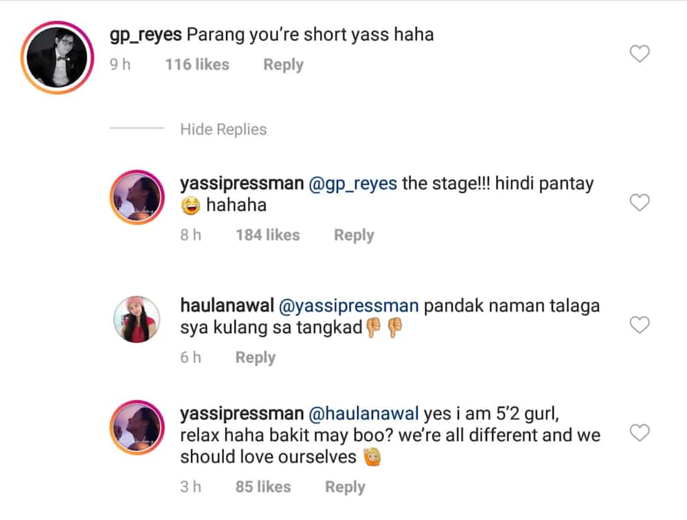 Yassi Pressman responds with class to 'pandak' comment from height-shamers