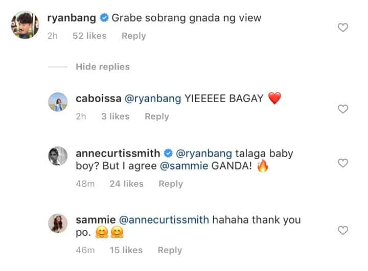 Anne Curtis, Ryan Bang react to swimsuit photo of Arjo Atayde's ex-girlfriend Sammie Rimando