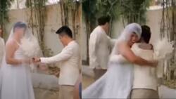 Emosyonal na groom, napahagalpak ng tawa nang makita ang kanyang 'bride'