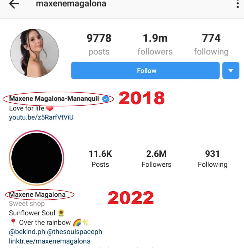 Maxene Magalona, inalis na ang apelyido ng kanyang mister sa Instagram