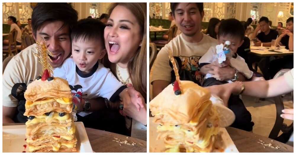 Video nang masipa ng anak nina Dianne at Rodjun Cruz ang cake sa Disneyland, viral