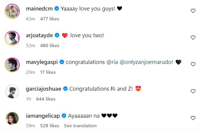 Celebrities react to Zanjoe Marudo, Ria Atayde’s engagement: “Congratulations”