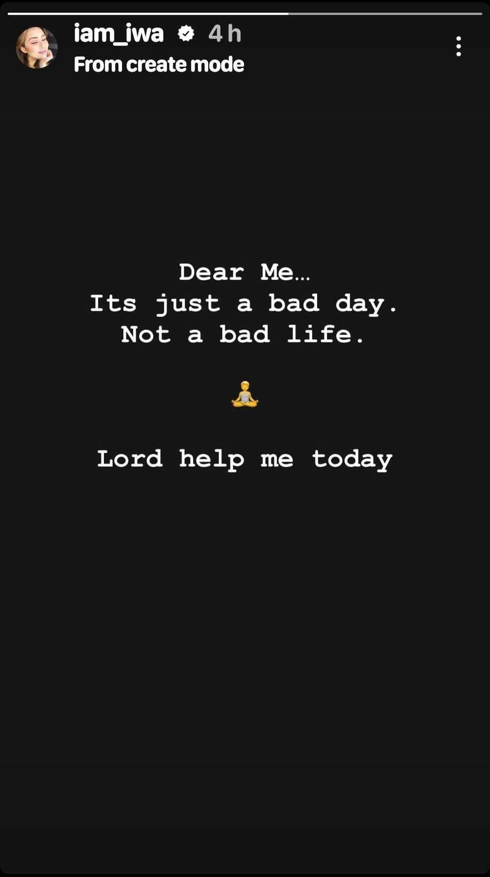 Iwa Moto, nag-post ukol sa pagkakaroon ng bad day: “Lord, help me today”