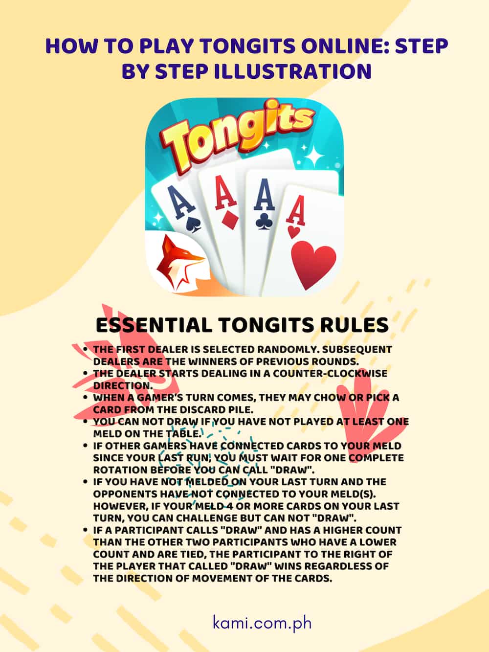 How to play Tongits online: step by step illustration