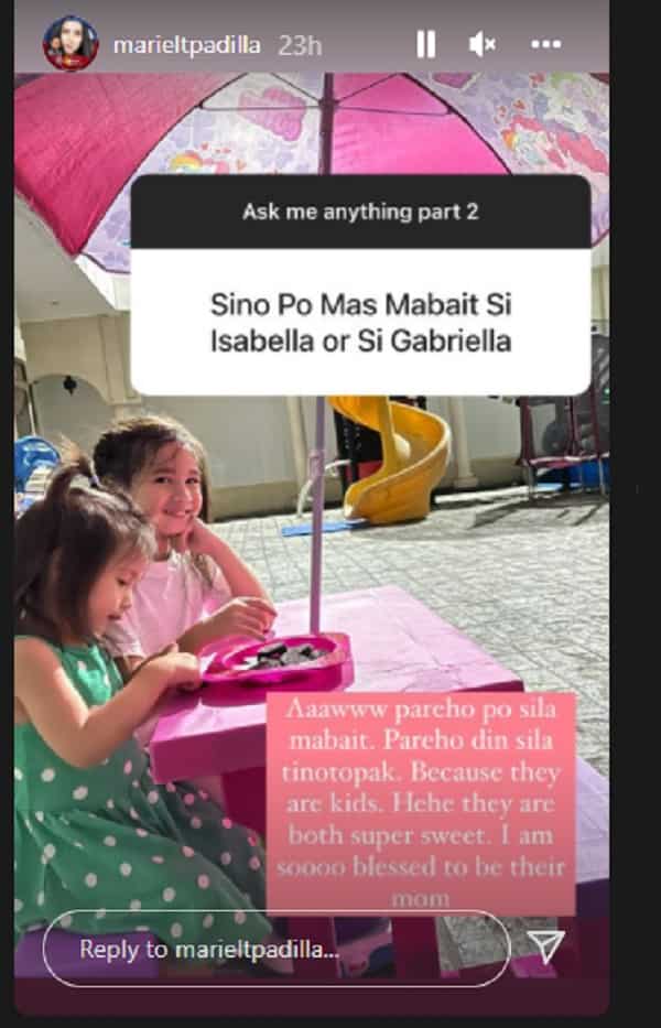 Mariel Padilla on her children: “parehong mabait at tinotopak cause they’re kids”