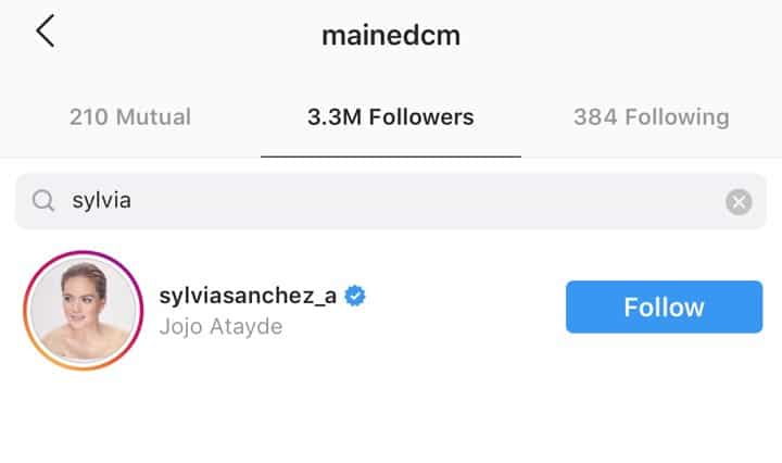 Maine Mendoza, Sylvia Sanchez now following each other on IG; netizens react