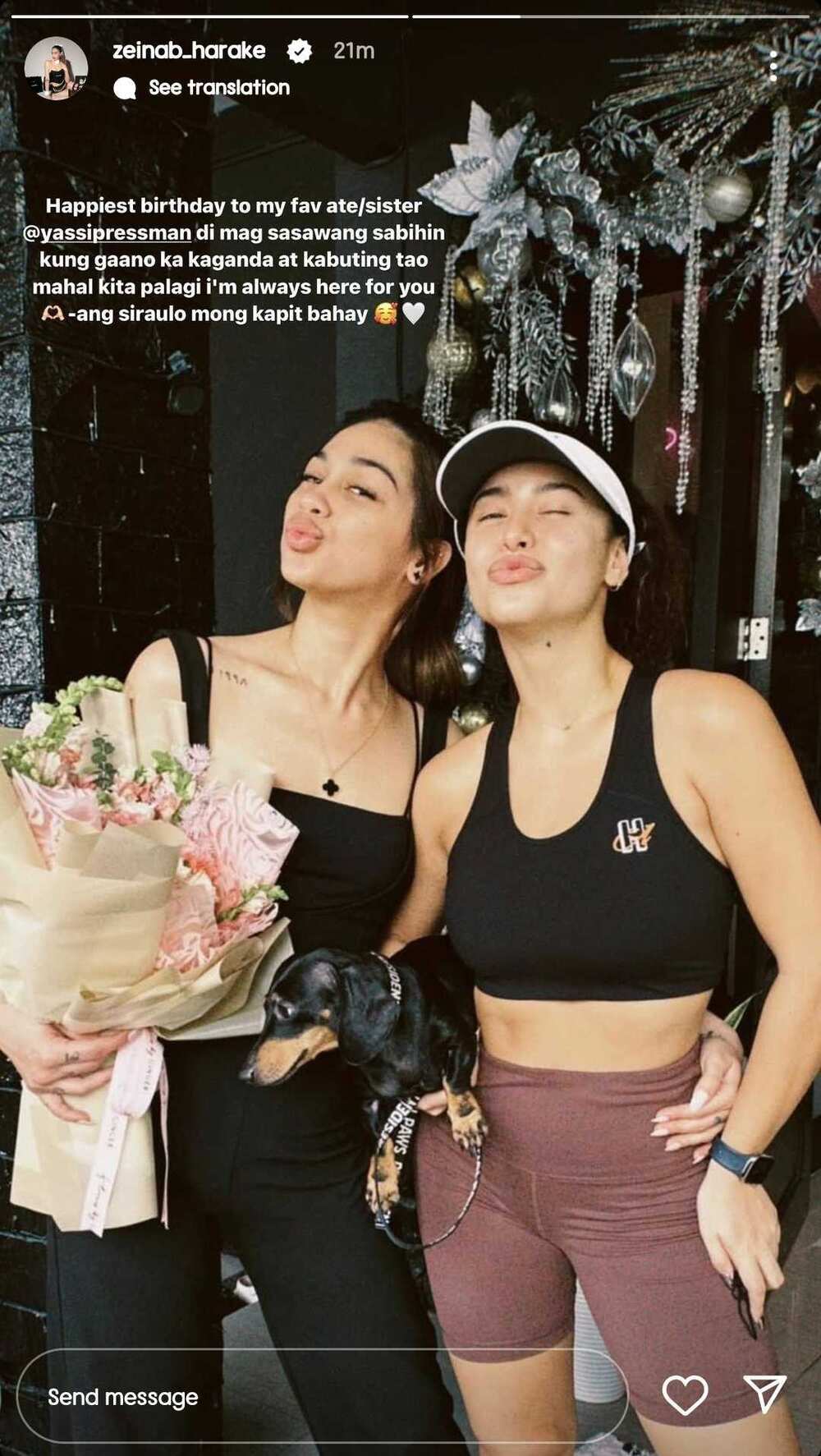 Zeinab Harake pens a sweet birthday note for Yassi Pressman: "My fav ate/sister"